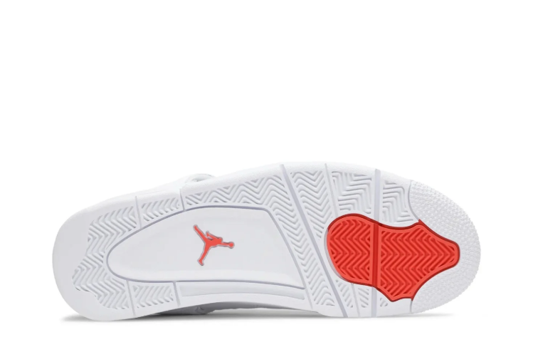 Jordan White Sneakers with Metallic Red Accents