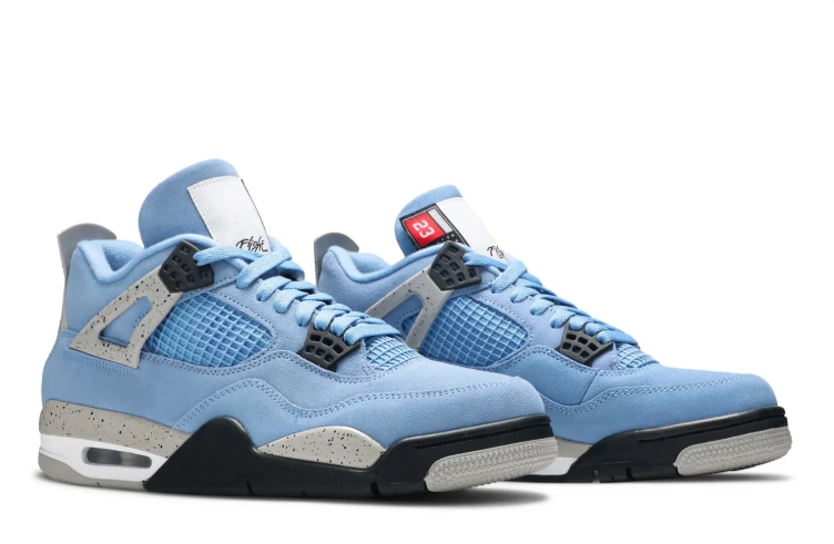 Jordan Light Blue Sneakers with Speckled Gray Details