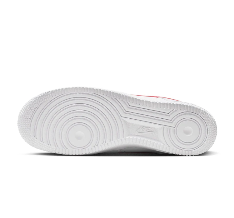 Nike Air Force 1 Low – White & Red Accent Sneakers