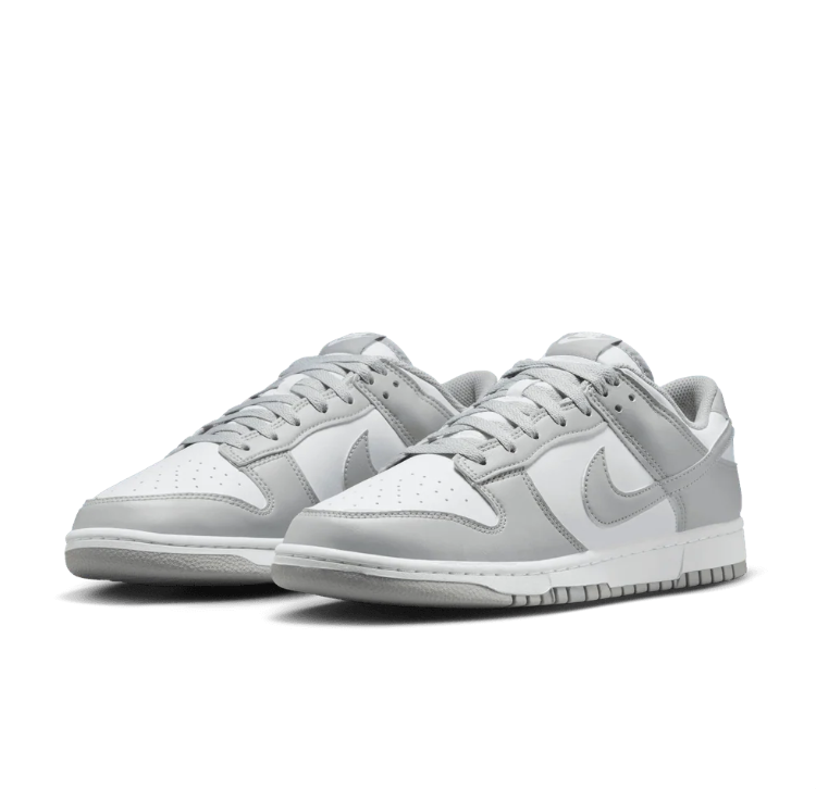 Nike White & Light Grey Low-Top Sneakers