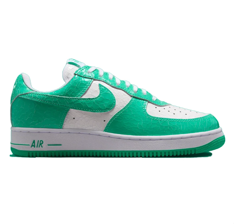 Nike Air Force 1 Low – Green & White Textured Sneakers