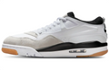 Jordan White & Black Low-Top Sneakers with Gum Accents