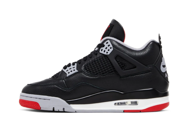 Jordan Black Sneakers with Gray and Red Accents
