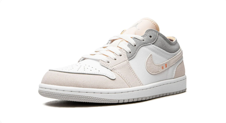 Jordan Low-Top Sneakers – White, Beige & Grey