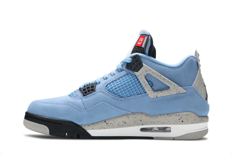 Jordan Light Blue Sneakers with Speckled Gray Details