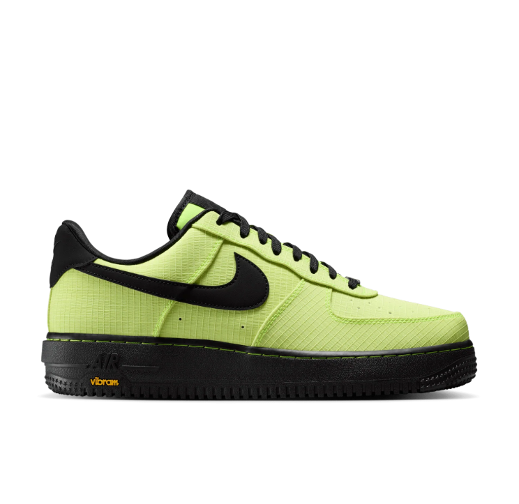 Nike Lime Green & Black Textured Low-Top Sneakers