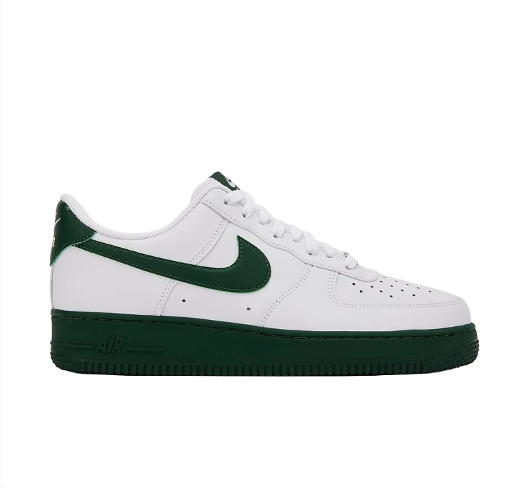 Nike Air Force 1 Low – White & Dark Green Sneakers