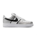 Nike White & Metallic Silver Low-Top Sneakers