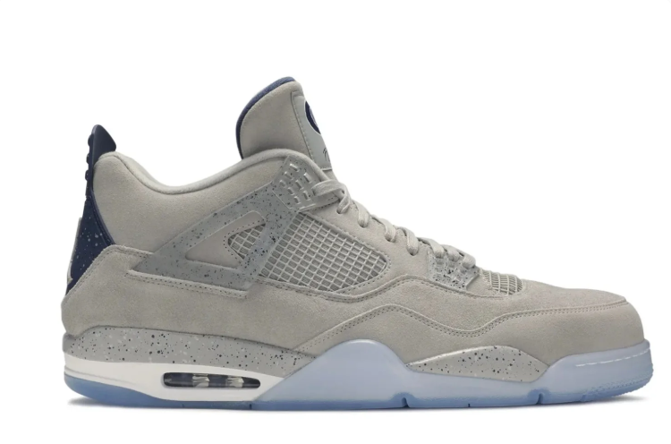 Jordan Light Gray Sneakers with Icy Blue Sole