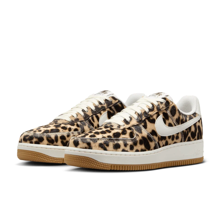 Nike Leopard Print Low-Top Sneakers with Gum Sole