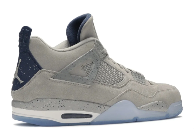 Jordan Light Gray Sneakers with Icy Blue Sole