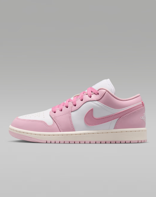 Jordan Air Jordan 1 Low – Soft Pink & White Sneakers