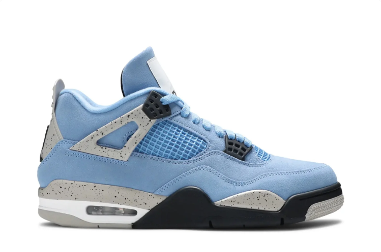 Jordan Light Blue Sneakers with Speckled Gray Details