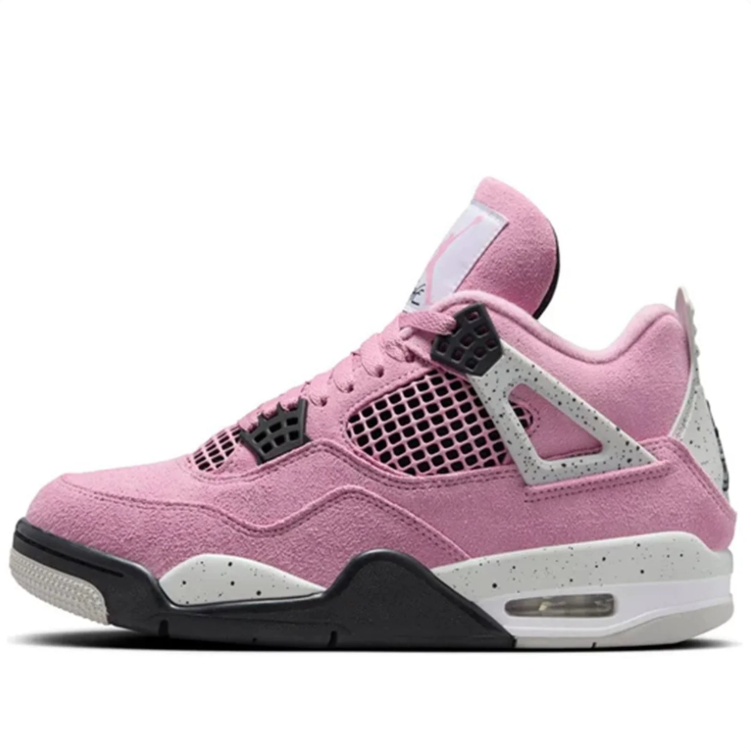 Jordan Pink Sneakers with Speckled Gray Details