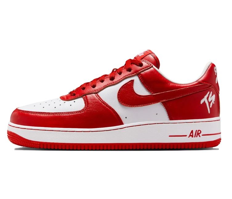 Nike Air Force 1 Low – Red & White Sneakers