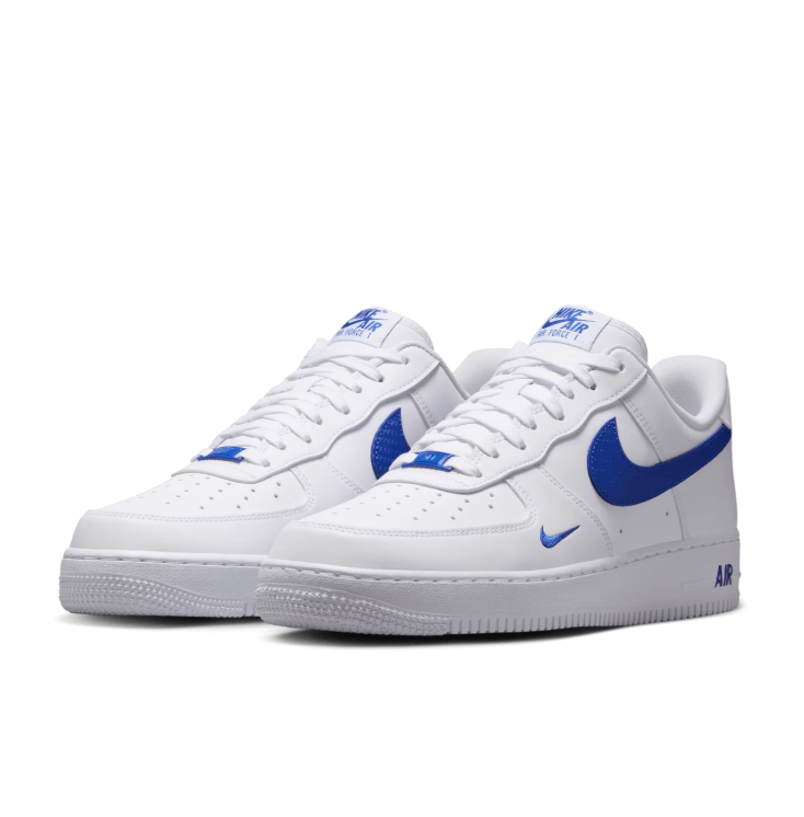 Nike White & Blue Low-Top Sneakers