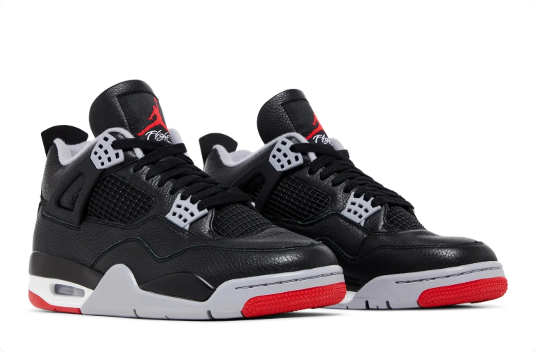 Jordan Black Sneakers with Gray and Red Accents