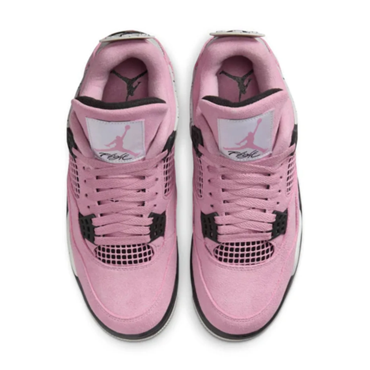 Jordan Pink Sneakers with Speckled Gray Details