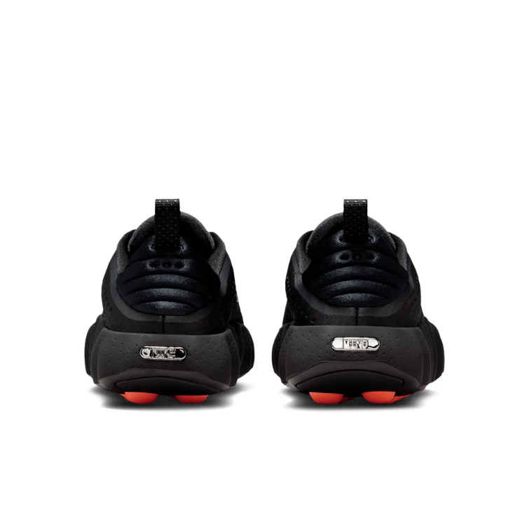 Nike Black Sneakers with Orange Outsole Pods