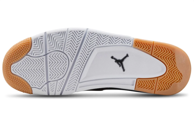 Jordan White & Black Low-Top Sneakers with Gum Accents