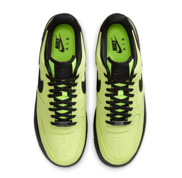 Nike Lime Green & Black Textured Low-Top Sneakers