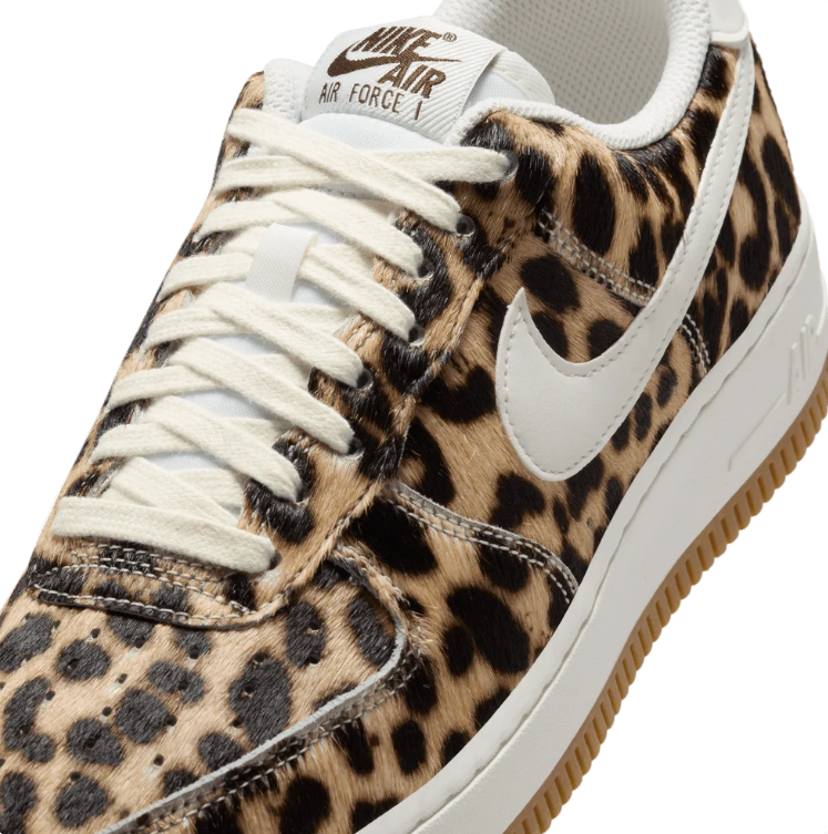 Nike Leopard Print Low-Top Sneakers with Gum Sole