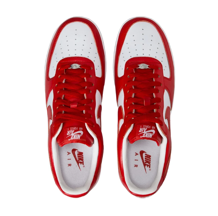 Nike Air Force 1 Low – Red & White Sneakers