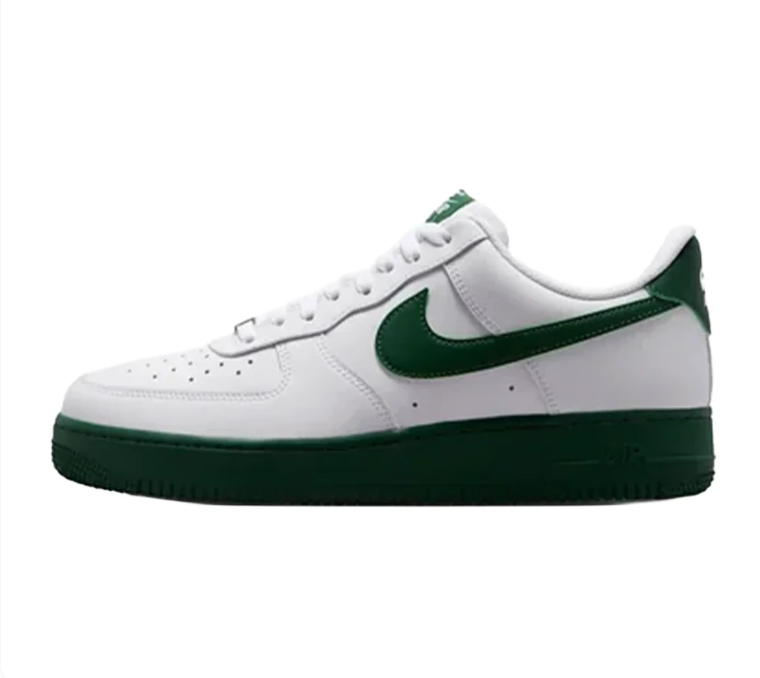 Nike Air Force 1 Low – White & Dark Green Sneakers