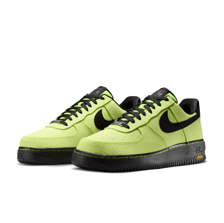 Nike Lime Green & Black Textured Low-Top Sneakers