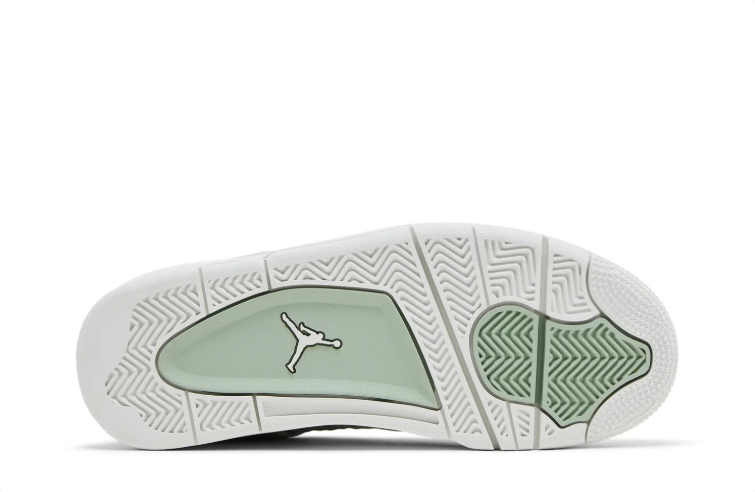 Jordan Mint Green Mid-Top Sneakers with Metallic Accents