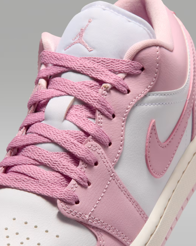 Jordan Air Jordan 1 Low – Soft Pink & White Sneakers