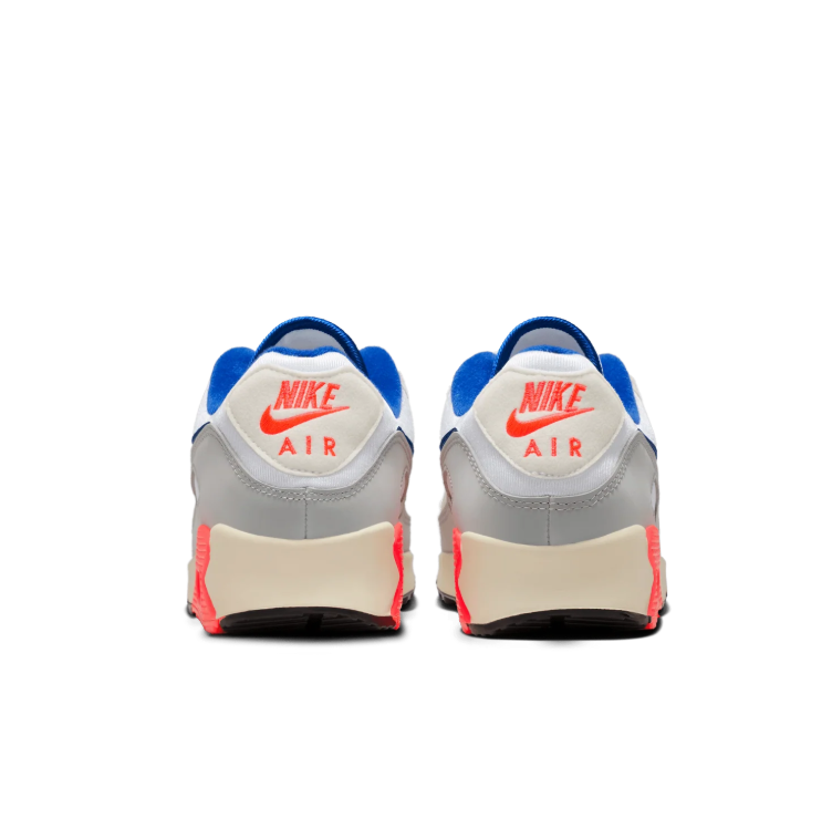 Nike White & Grey Sneakers with Blue and Coral Accents