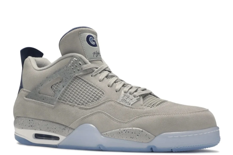 Jordan Light Gray Sneakers with Icy Blue Sole