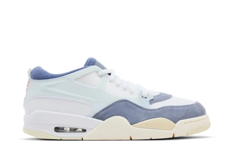 Jordan White & Slate Blue Low-Top Sneakers