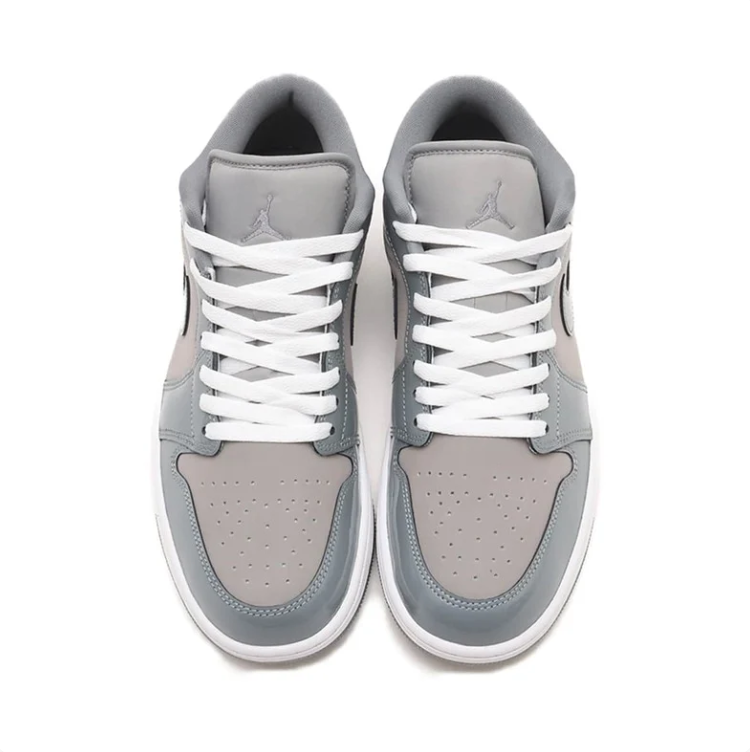 Air Jordan 1 Low Grey & White Sneakers